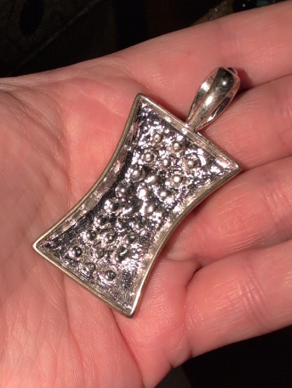 ❤️‍🔥10/$10❤️‍🔥 Silver Faux Crystal Pavé Pendant Necklace - Picture 6 of 6